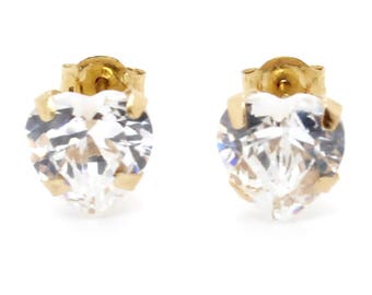 Carissima Orecchini A Cuore In Oro 9 Ct Con Zirconi – Oro Giallo E Bicolore, Donna - 2