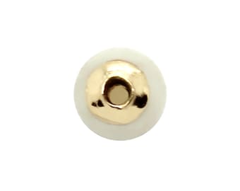 14K Yellow or White Gold replacement One 5 mm Screw Pearl for 14 & 16 Gauge Barbells 14K gold insert 1.2 mm