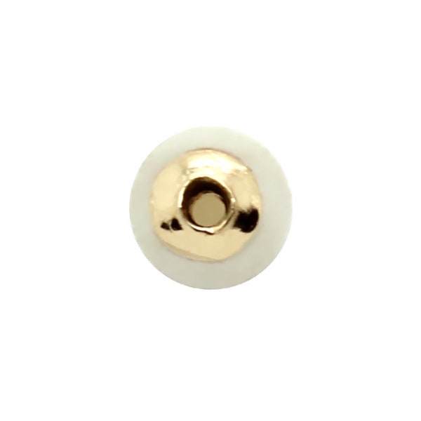 Une perle de rechange en or jaune ou blanc 14 carats, une vis de 5 mm pour haltères de calibre 14 et 16, insert en or 14 carats de 1,2 mm