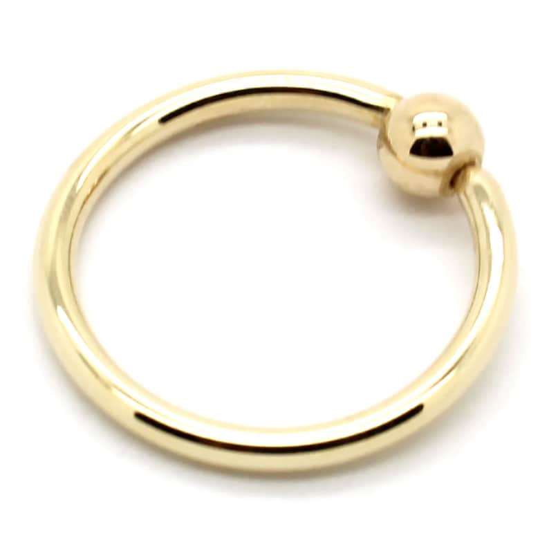 white gold captive bead ring