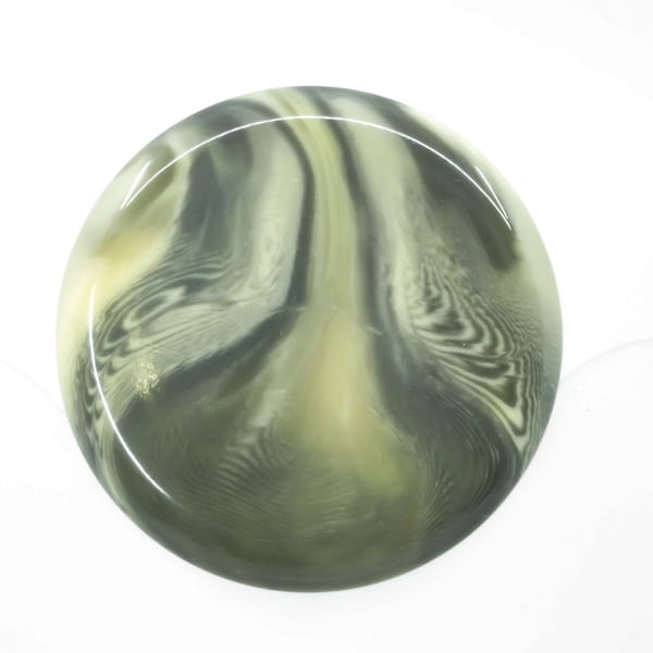 Button brooch gray marbled 70s - Galalith, Bakelite or Catalin - Vintage round button brooch wonderful swirled gray color