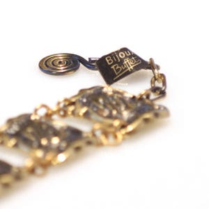 Bracelet En Bronze M. Buffet - Bijou Doré Vintage Sans Pierre