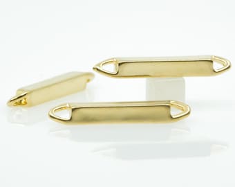 Rectangle Connector Beads metal gold plated 33 x 4 mm VINTAGE divider beads pendant beading supplies for jewelry making