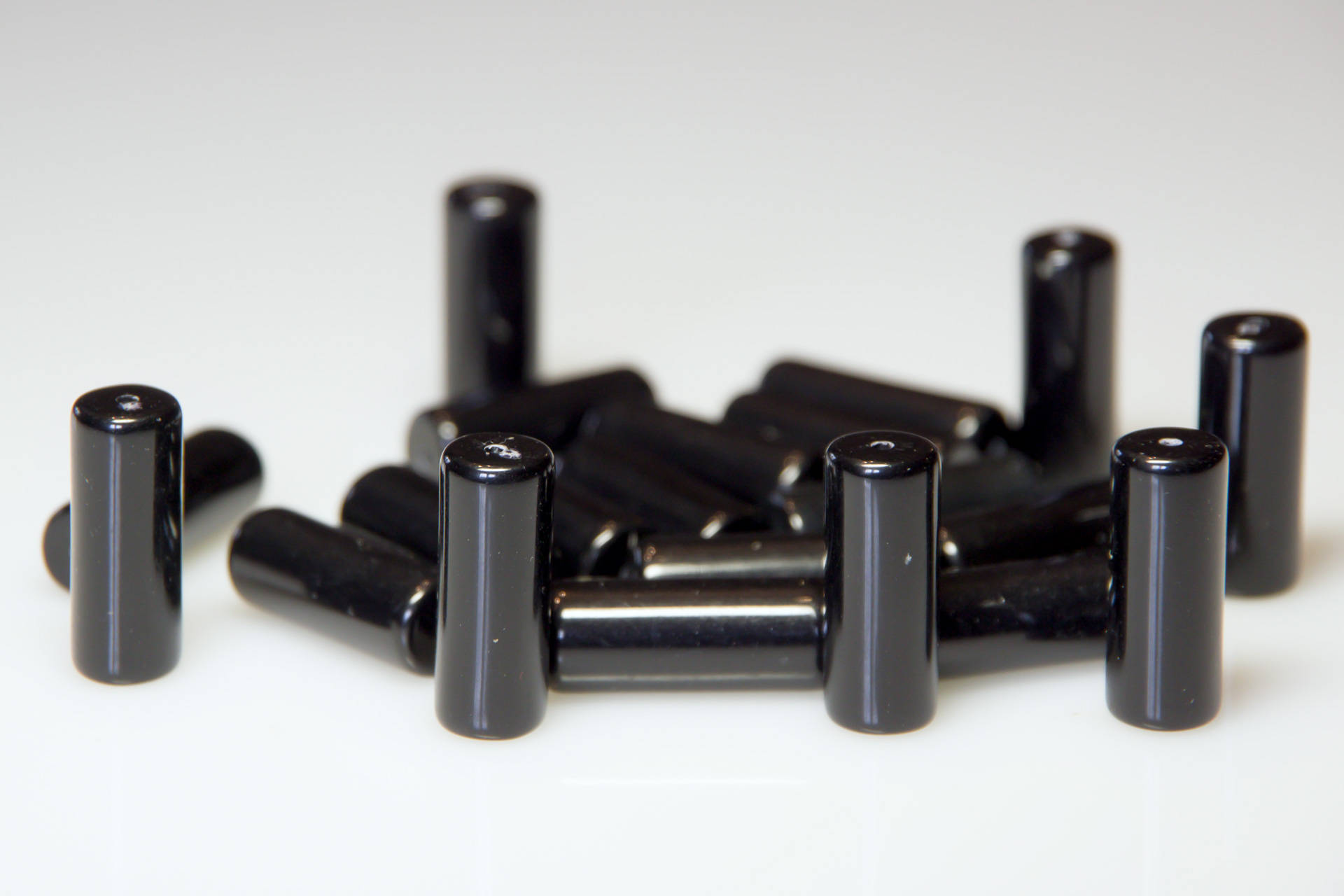 100 pcs. large vintage plastic TUBE beads 25mm black new from Etsy