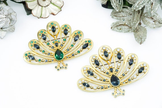 Brooches of Peacock Brooch for Women Multicolor Rhinestone Peacock