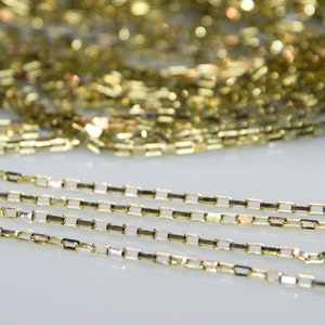 Curb Chain 1 Meter (3.3 feet) Brass 18k Gold Plated Link Chain Necklace Jewelry Chain 2 mm x 2 mm - Jewelry Making Supplies Anchor Chain