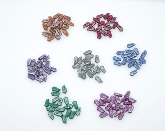 Vintage "Biwa" Style faux beads 10 x 5 mm different colors acrylic imitation beads - New from Old Stock Beads Beading Supplies