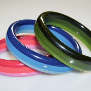 Vintage plastarmband från 70-talet - Galalith - olika färger - Vintage plastarmband från 70-talets bakelit