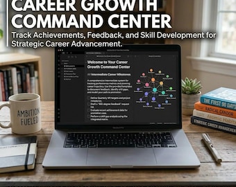 Career Growth Obsidian Vault | Promotion Tracker, Achievement Log, Performance Review Template | Digital Planner for Professionals