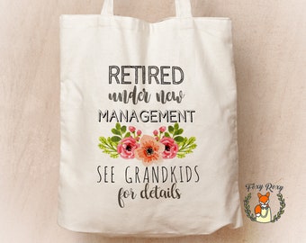 Grandma Tote | Retirement Gift For Grandma | Retirement Gifts | Retirement Tote Bag | Retirement Gift Ideas | Retirement Market Bag | TB-083
