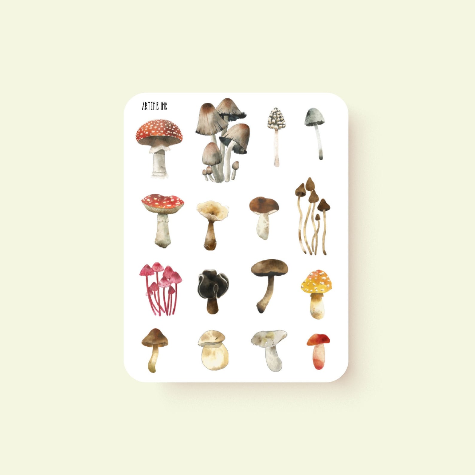 Cute Mushroom Planner Stickers for Bullet Journals and | Etsy