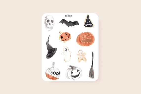 Halloween Stickers For Bullet Journals And Planners Etsy