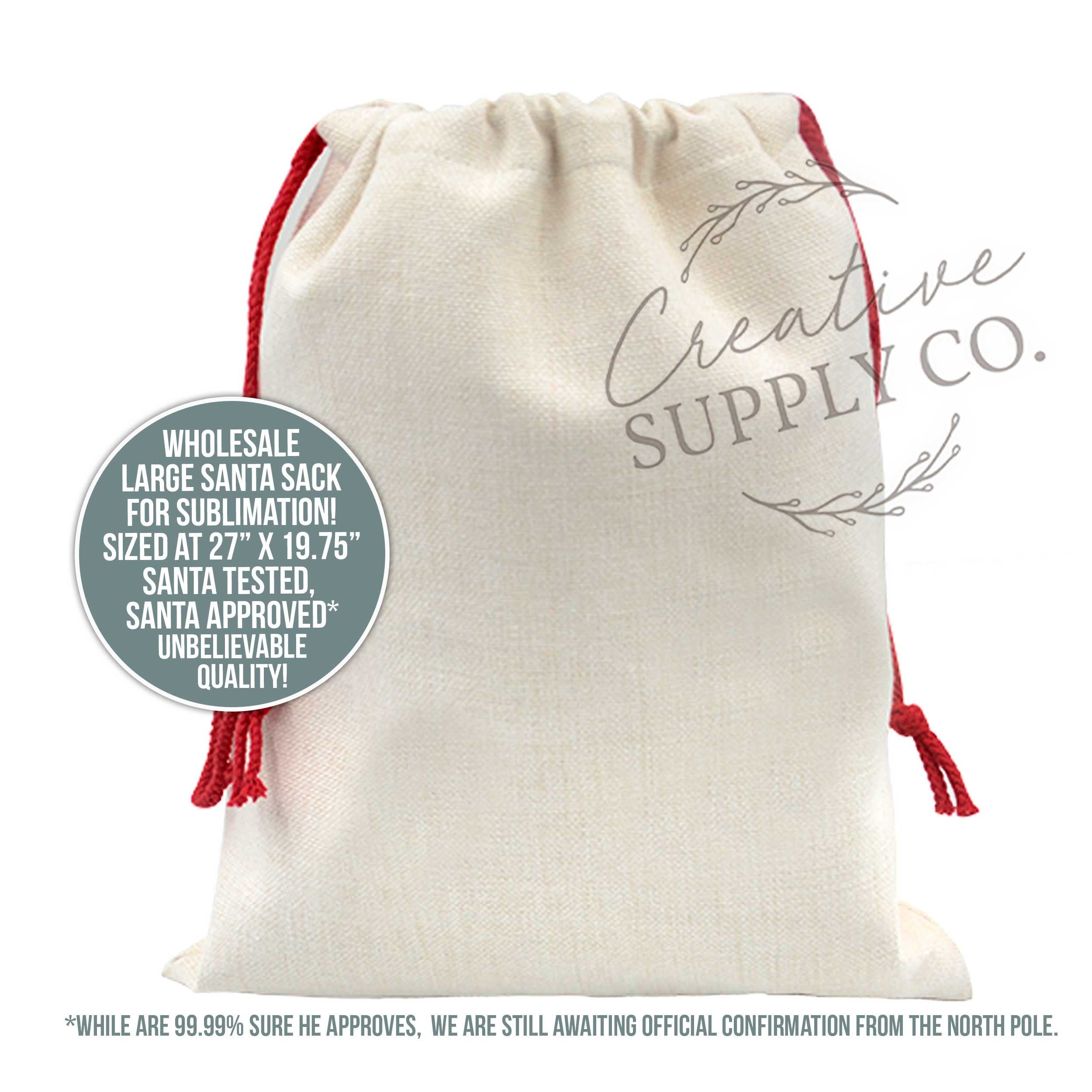 BLANK Sublimation Santa Sack 20 X 27 Santa Sack Large Sublimation