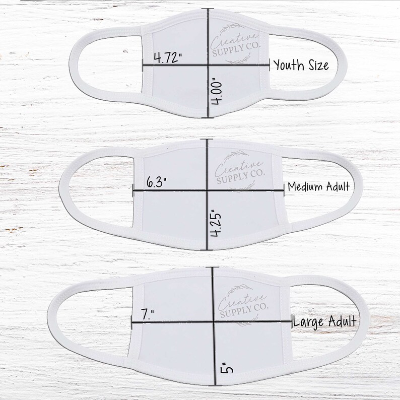 Wholesale sublimation face masks blank sublimation face mask Etsy