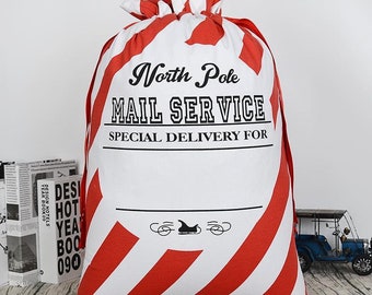 North Pole Mail Service Rood / Wit Streep