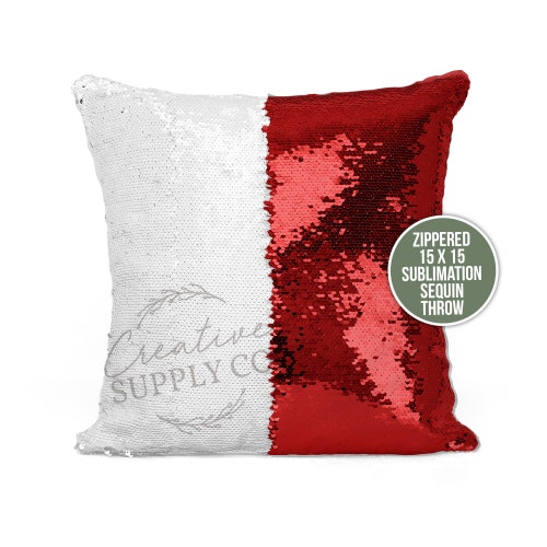 Red Sequin Pillow Cases Sequin Pillow Cover Sublimation Etsy