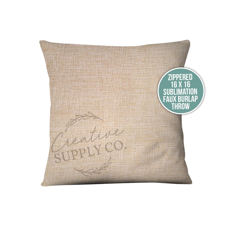 Faux Burlap Sublimation Wholesale Pillow Cover Zippered Etsy