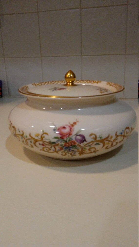 Vintage Lenox Bone China, Medium Bowl W/ Lid - Etsy