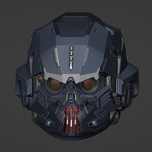 Helghast helmet Killzone 3d model NO CUTTING In PARTS