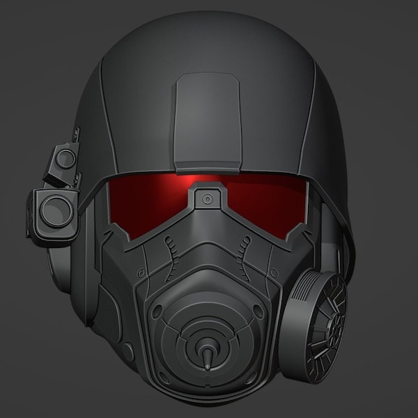 Police Ranger helmet Fallout 3D model NO CUTTING In PARTS