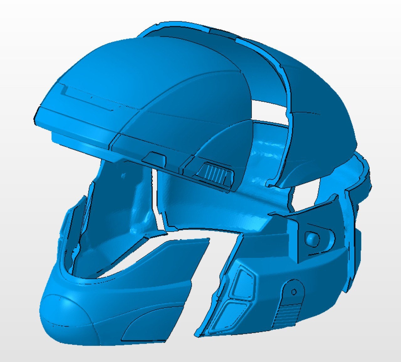 ODST 3d Model Helmet No CUTTING in PARTS - Etsy