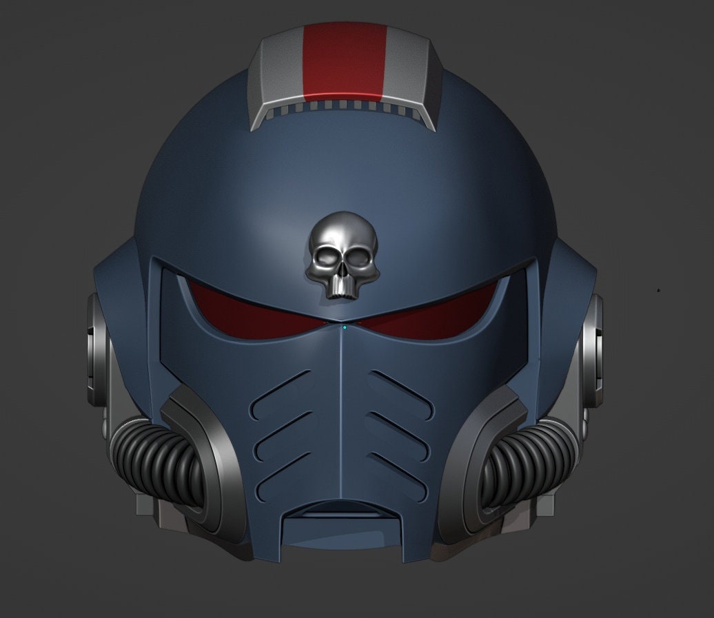 Space Marine 3d Model Helmet NO CUTTING in PARTS - Etsy New Zealand