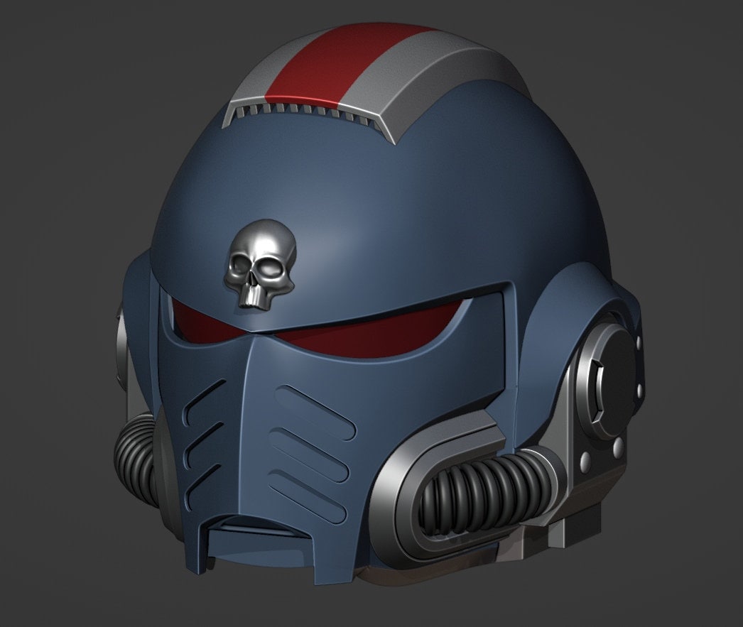 Model Helmut Space Marine 3d Model Helmet NO CUTTING in PARTS - Etsy New Zealand