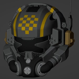 Anderson helmet TitanFall2 3d model NO CUTTING In PARTS