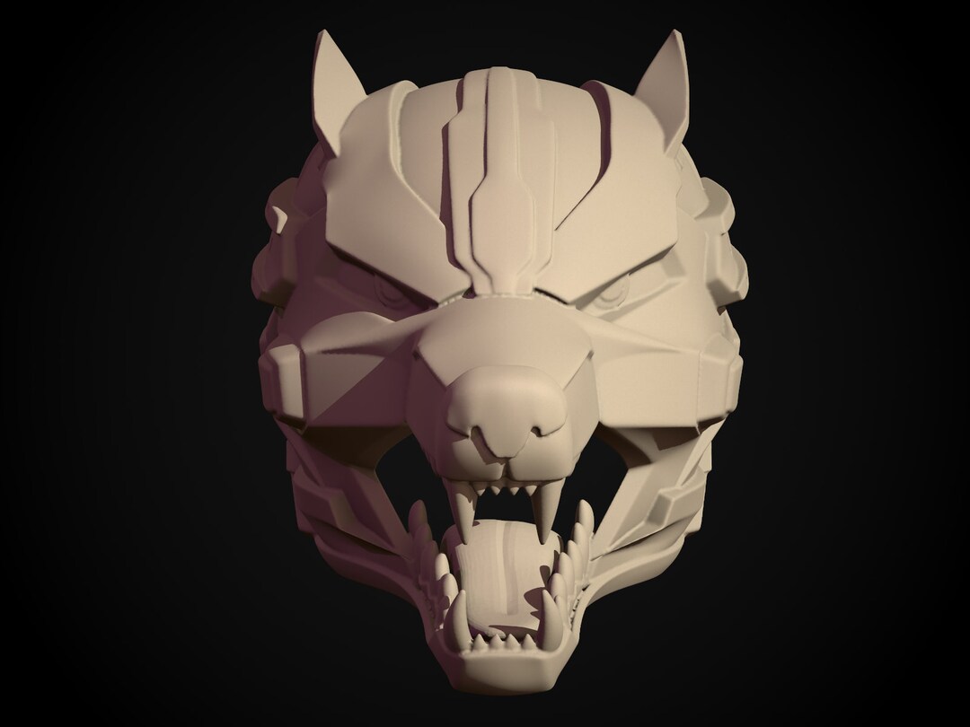 Custom Wolf 3d Model Helmet Etsy