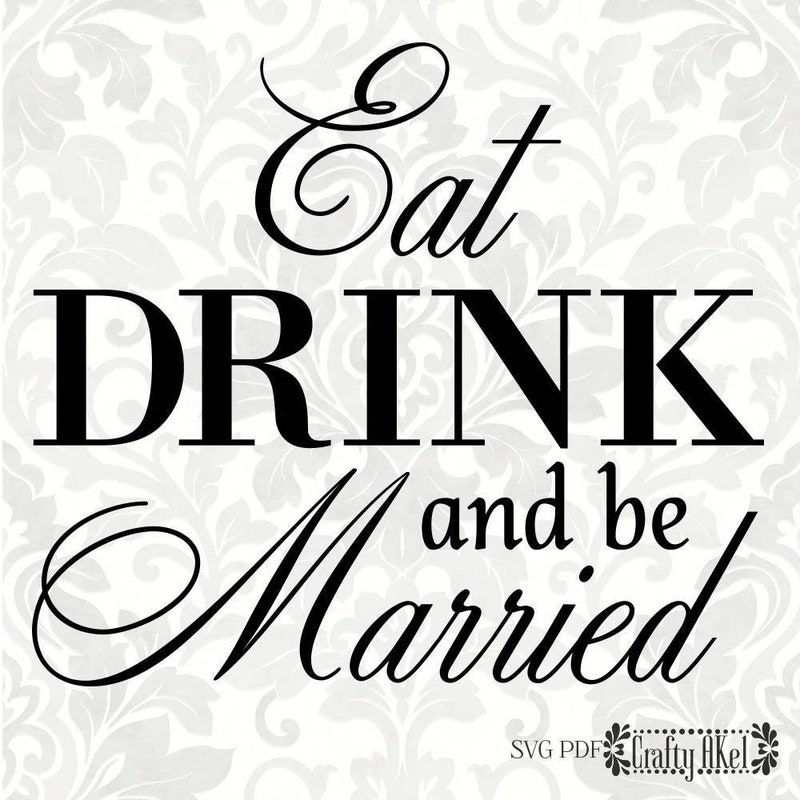 Eat Drink and Be Married - Etsy