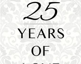 Download 25th anniversary | Etsy
