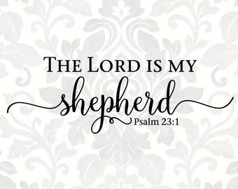 Le Seigneur est mon berger Psaume 23:1 (SVG, PDF, PNG fichier numérique graphique vectoriel)