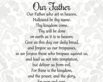 Our Father (The Lord's Prayer) - (SVG, PDF, Digital File Vector Graphic)