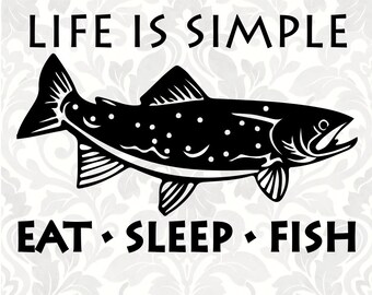 Download Eat Sleep Fish Svg Etsy