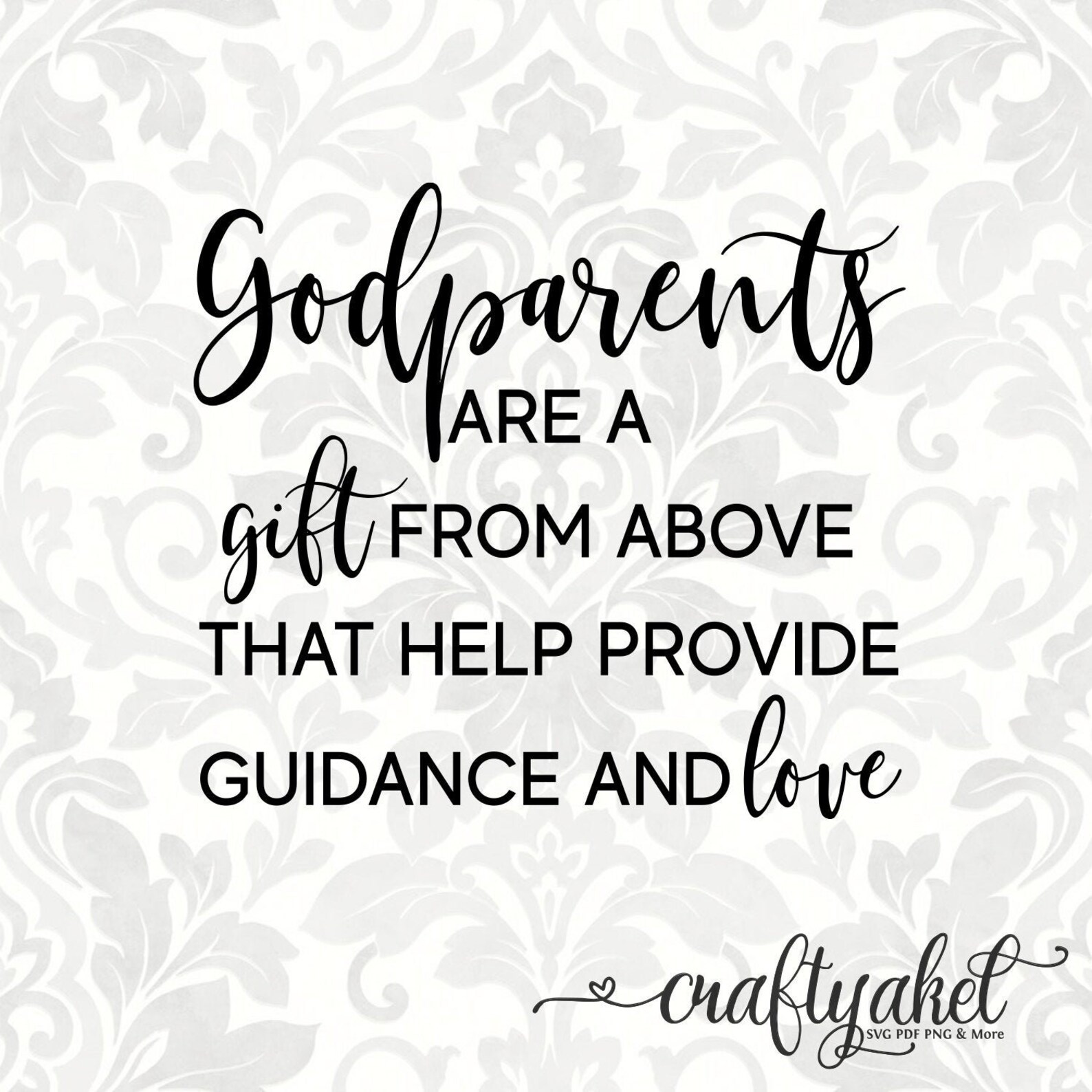 Godparents are a gift from above that help provide guidance | Etsy A Godparent Is A Gift Sent From Above