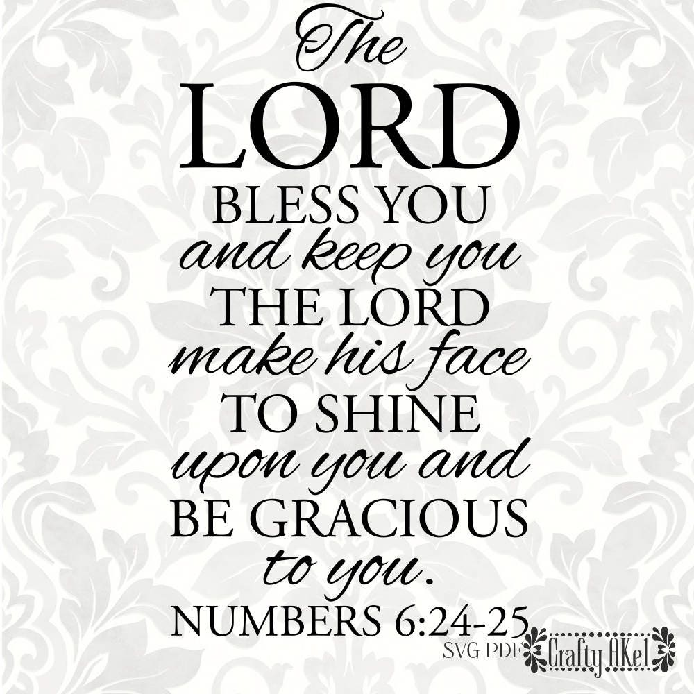 The Lord Bless You and Keep You the Lord Make His Face to Etsy Ireland