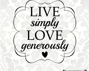Live Simply Svg | Etsy