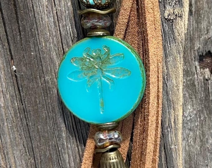Handmade Bohemian Beaded Keychain- Dragonfly Bag Charm's - Handbag Jewelry
