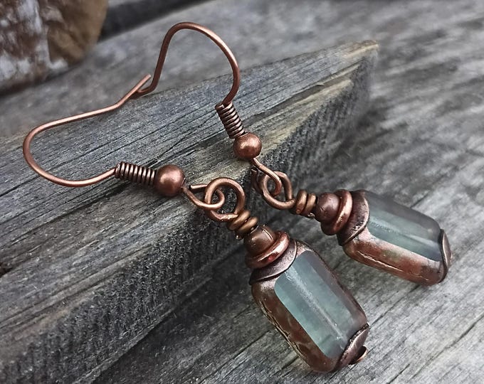 Tranquil Forest Small Rectangle Earrings