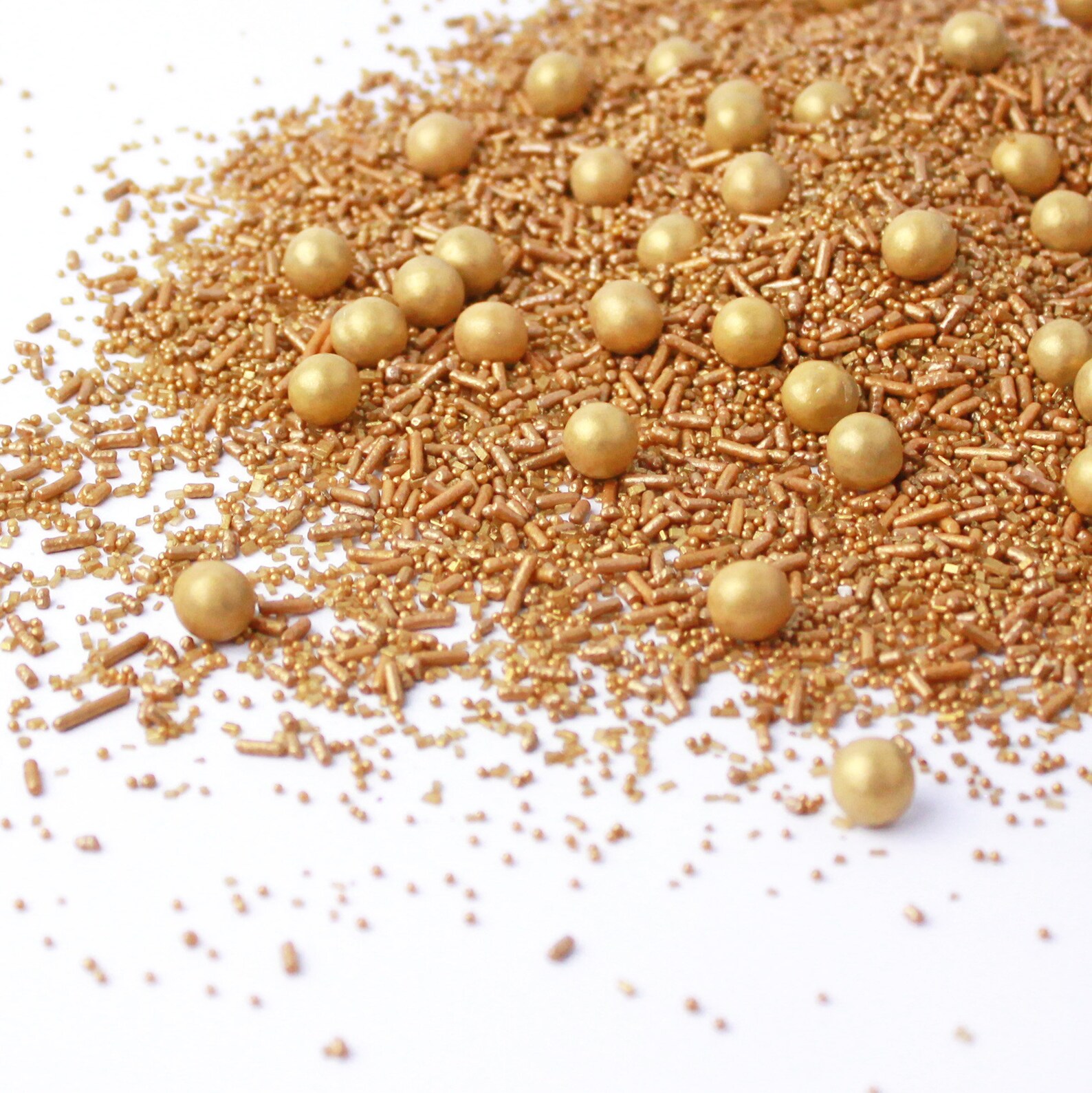 Gold Sprinkle Mix Gold Cake Sprinkle Mix Gold Sprinkles Etsy