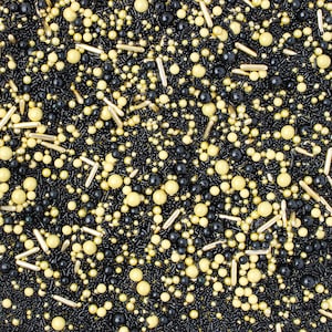 Black Gold Sprinkle Mix, New Year's Sprinkles, Graduation Decoration, Cake Decor, Cupcake Toppers, Ice Cream Sprinkles