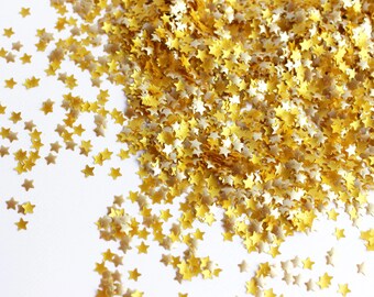 Gold Glitter Stars (Metallic Edible Confetti)