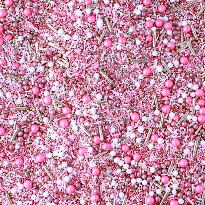 Vintage Rose Gold Sprinkle Mix Pink Gold Sprinkles Cake Etsy