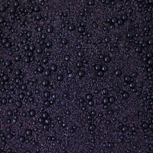 Black Sprinkle Mix Black Sprinkles Halloween Sprinkles Cake Etsy
