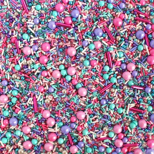 Mermaid Sprinkles, "Mermaid Glam" Sprinkle Mix, Mermaid Party Decorations, Pink and Purple Sprinkles, Mermaid Cake and Cupcake Toppers