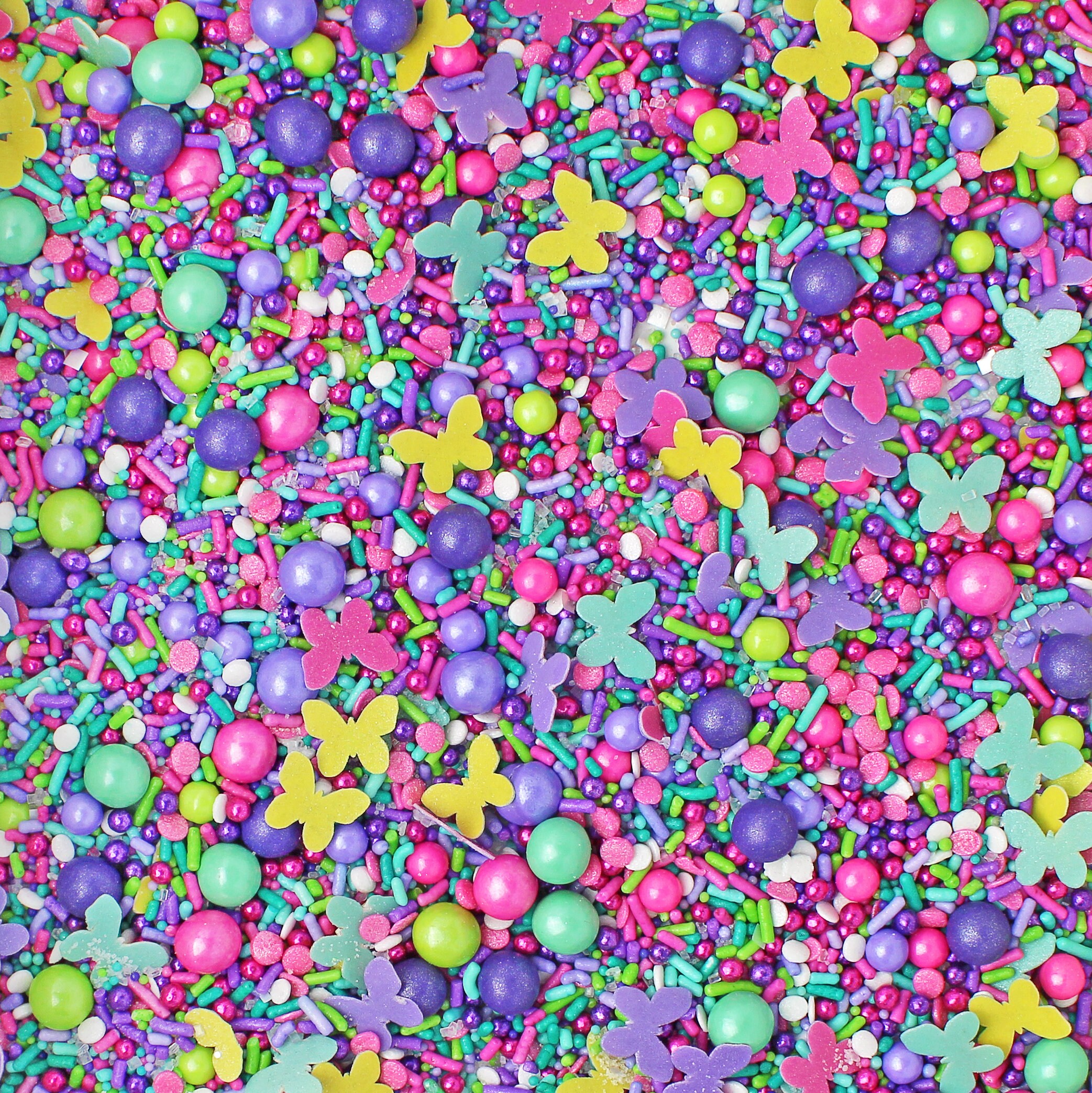 Social Butterfly Sprinkle Mix Pink and Purple Edible Etsy