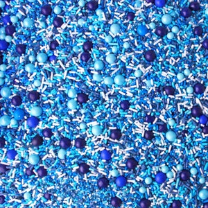 Blue Ombre Sprinkle Mix, Baby Sprinkles Decoration, Baby Boy Sprinkles, Blue Edible Sprinkles