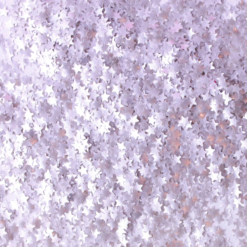 Silver Glitter Stars Metallic Sprinkle Mix Holiday Etsy