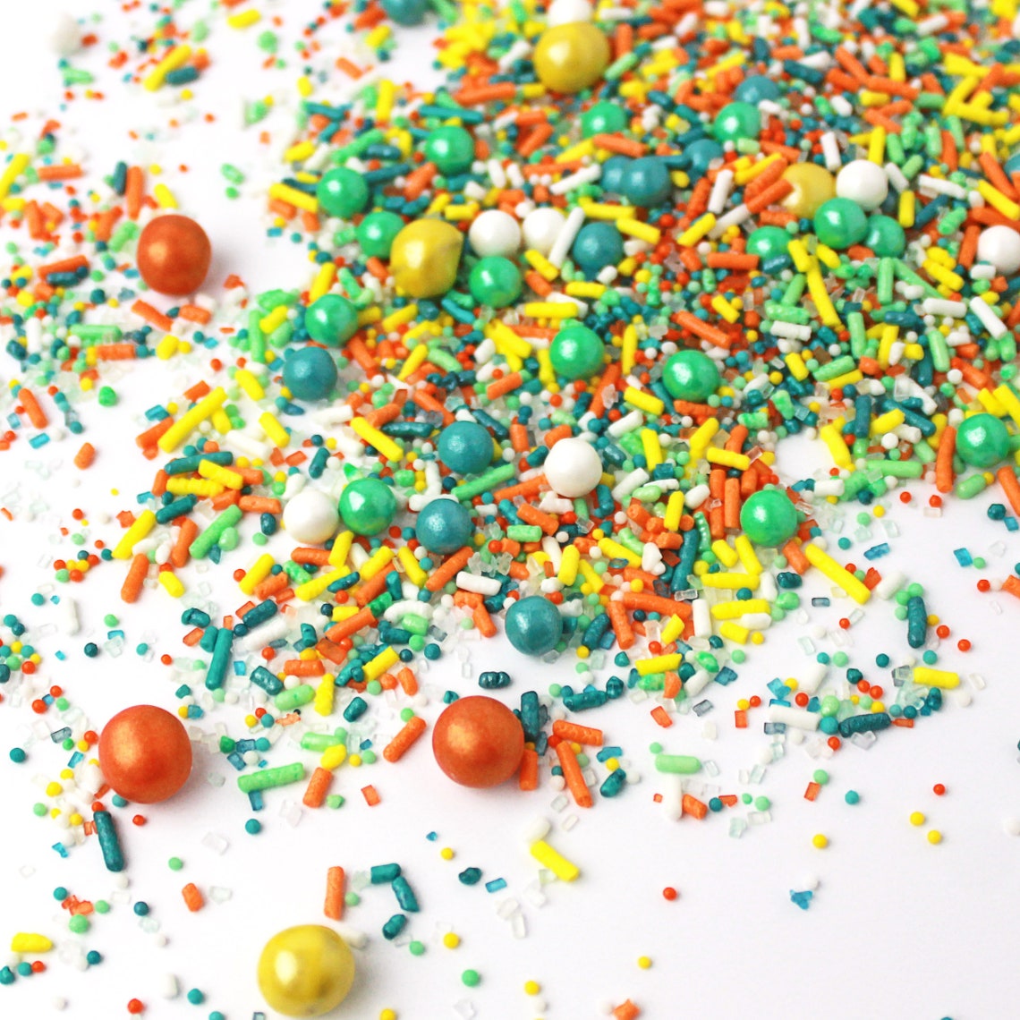 Green Tea Sprinkle Mix Green Sprinkles Summer Sprinkles Etsy