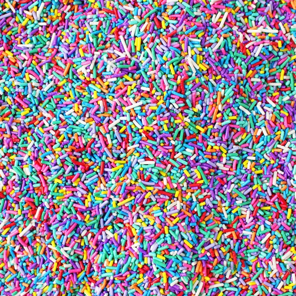 Ultimate Rainbow Jimmies Sprinkles Mix, Rainbow Sprinkles, Ice Cream Sprinkles, Cake Decoration, Cupcake Toppers